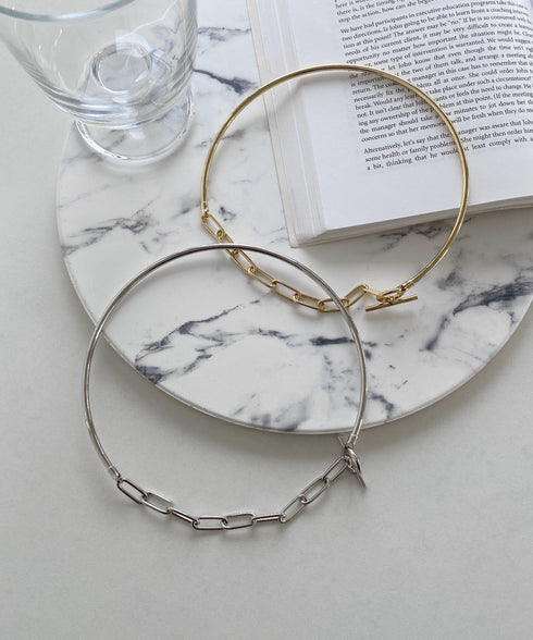 2WAY チェーン メタル チョーカー ネックカフ | MD4231002 | シルバー