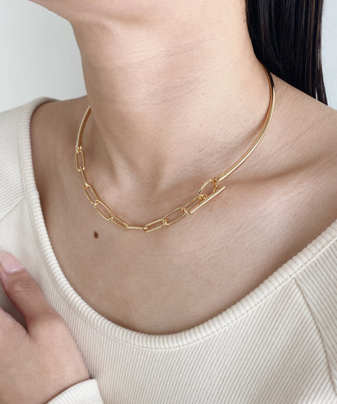 2WAY チェーン メタル チョーカー ネックカフ | MD4231002 | ゴールド