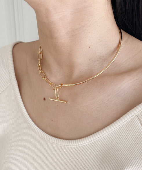 2WAY チェーン メタル チョーカー ネックカフ | MD4231002 | ゴールド