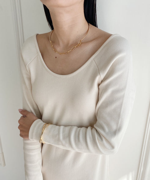 2WAY チェーン メタル チョーカー ネックカフ | MD4231002 | ゴールド