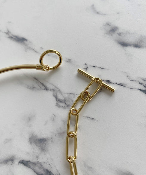 2WAY チェーン メタル チョーカー ネックカフ | MD4231002 | ゴールド
