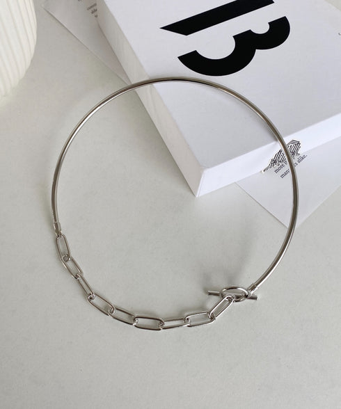 2WAY チェーン メタル チョーカー ネックカフ | MD4231002 | シルバー