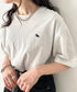 【POLOCHAMPS/ポロチャンプス】 別注 ワンポイント刺繍 クルーネック半袖Tシャツ オーバーサイズ | CL2232052 | ライトグレー