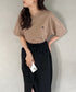 【POLOCHAMPS/ポロチャンプス】 別注 ワンポイント刺繍 クルーネック半袖Tシャツ オーバーサイズ | CL2232052 | ベージュ