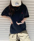 【POLOCHAMPS/ポロチャンプス】 別注 ワンポイント刺繍 クルーネック半袖Tシャツ オーバーサイズ | CL2232052 | ブラック