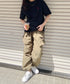 【POLOCHAMPS/ポロチャンプス】 別注 ワンポイント刺繍 クルーネック半袖Tシャツ オーバーサイズ | CL2232052 | ブラック