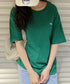 【POLOCHAMPS/ポロチャンプス】 別注 ワンポイント刺繍 クルーネック半袖Tシャツ オーバーサイズ | CL2232052 | ダークグリーン
