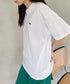 【POLOCHAMPS/ポロチャンプス】 別注 ワンポイント刺繍 クルーネック半袖Tシャツ オーバーサイズ | CL2232052 | ホワイト