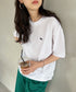 【POLOCHAMPS/ポロチャンプス】 別注 ワンポイント刺繍 クルーネック半袖Tシャツ オーバーサイズ | CL2232052 | ホワイト