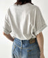 【POLOCHAMPS/ポロチャンプス】 別注 ワンポイント刺繍 クルーネック半袖Tシャツ オーバーサイズ | CL2232052 | ライトグレー