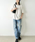 【POLOCHAMPS/ポロチャンプス】 別注 ワンポイント刺繍 クルーネック半袖Tシャツ オーバーサイズ | CL2232052 | ライトグレー