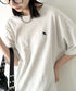 【POLOCHAMPS/ポロチャンプス】 別注 ワンポイント刺繍 クルーネック半袖Tシャツ オーバーサイズ | CL2232052 | ライトグレー