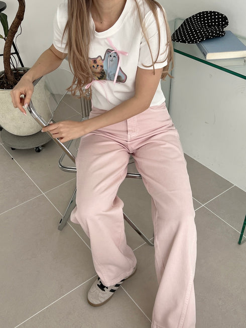 カラーバギージーンズ | SL2251619 | ピンク