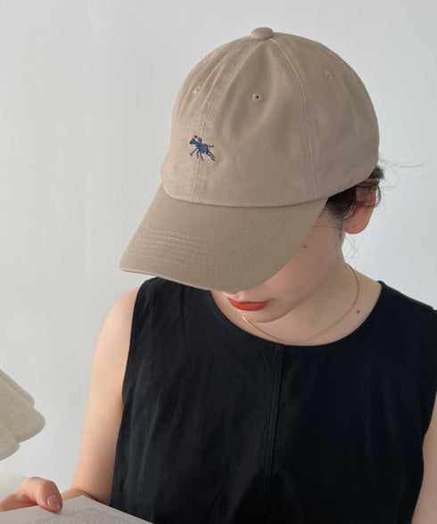 【POLOCHAMPS/ポロチャンプス】別注 ワンポイント 刺繍 ユニセックス ローキャップ | CL5231380 | ベージュ