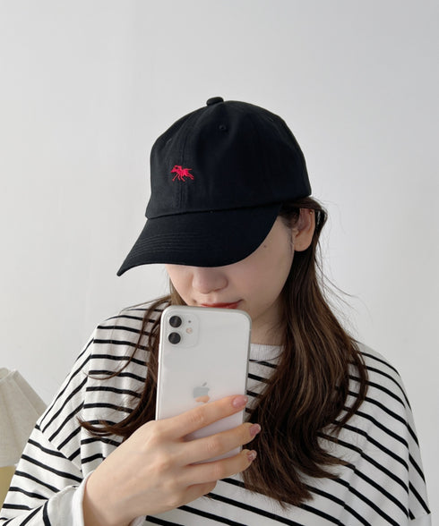 【POLOCHAMPS/ポロチャンプス】別注 ワンポイント 刺繍 ユニセックス ローキャップ | CL5231380 | ブラック