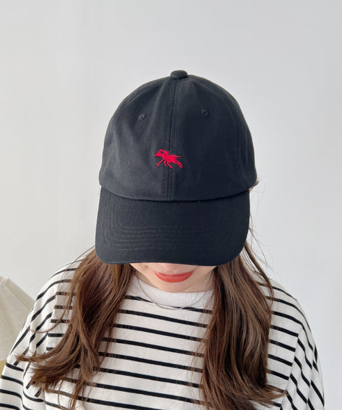 【POLOCHAMPS/ポロチャンプス】別注 ワンポイント 刺繍 ユニセックス ローキャップ | CL5231380 | ブラック