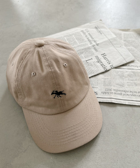 【POLOCHAMPS/ポロチャンプス】別注 ワンポイント 刺繍 ユニセックス ローキャップ | CL5231380 | ベージュ