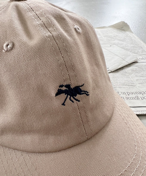 【POLOCHAMPS/ポロチャンプス】別注 ワンポイント 刺繍 ユニセックス ローキャップ | CL5231380 | ベージュ