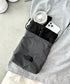 国内未発売 THE NORTH FACE(ザ・ノースフェイス)/ストリングギャザーミニショルダー スマホショルダー ポーチ/SIMPLE STRING BAG MINI | IL1231017 | チャコール