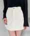 コットンデニム台形ミニスカート | CL2231559 | アイボリー