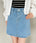 コットンデニム台形ミニスカート | CL2231559 | ライトブルー