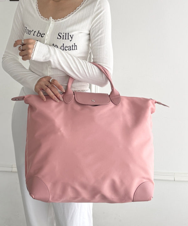 大容量 無地トラベルボストンバッグ トートバッグ ショルダーバッグ | WR1231032 | ピンク
