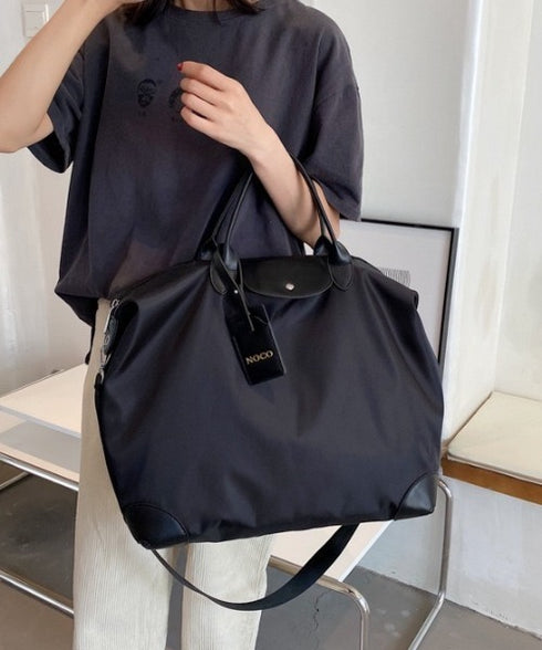 大容量 無地トラベルボストンバッグ トートバッグ ショルダーバッグ | WR1231032 | ブラック