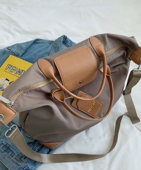 大容量 無地トラベルボストンバッグ トートバッグ ショルダーバッグ | WR1231032 | グレイッシュベージュ