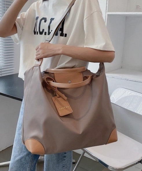 大容量 無地トラベルボストンバッグ トートバッグ ショルダーバッグ | WR1231032 | グレイッシュベージュ