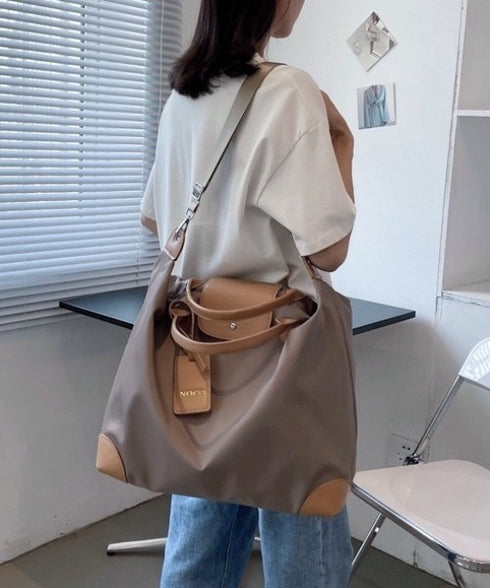 大容量 無地トラベルボストンバッグ トートバッグ ショルダーバッグ | WR1231032 | グレイッシュベージュ