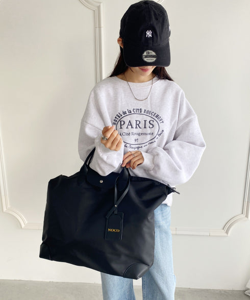 大容量 無地トラベルボストンバッグ トートバッグ ショルダーバッグ | WR1231032 | ブラック