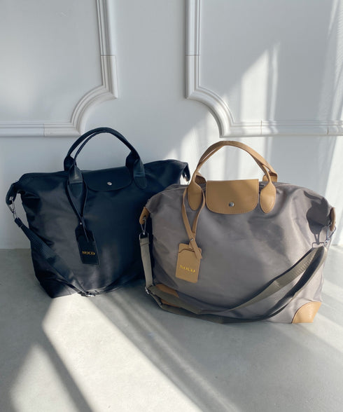 大容量 無地トラベルボストンバッグ トートバッグ ショルダーバッグ | WR1231032 | グレイッシュベージュ