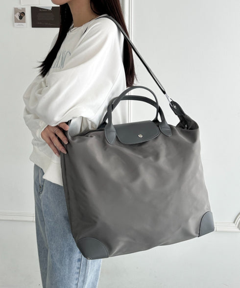 大容量 無地トラベルボストンバッグ トートバッグ ショルダーバッグ | WR1231032 | グレー