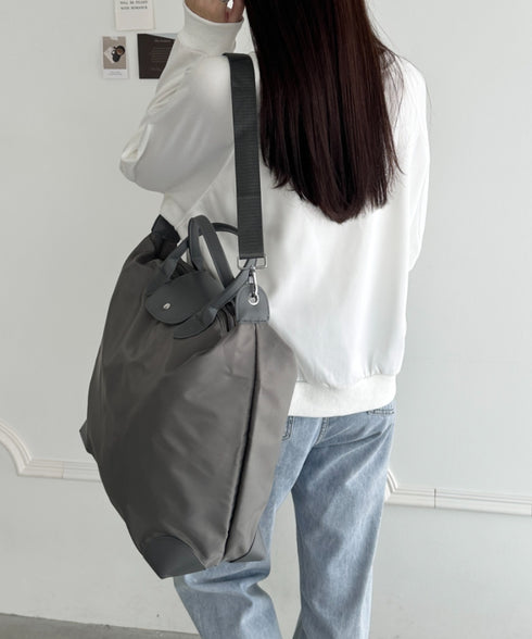 大容量 無地トラベルボストンバッグ トートバッグ ショルダーバッグ | WR1231032 | グレー