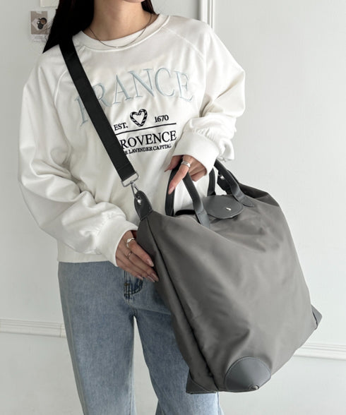 大容量 無地トラベルボストンバッグ トートバッグ ショルダーバッグ | WR1231032 | グレー