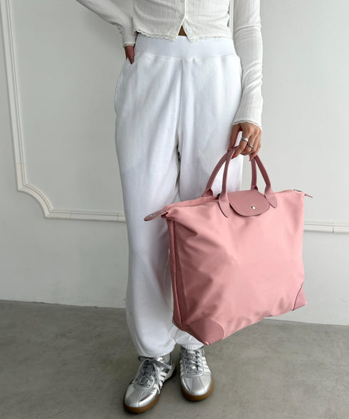 大容量 無地トラベルボストンバッグ トートバッグ ショルダーバッグ | WR1231032 | ピンク