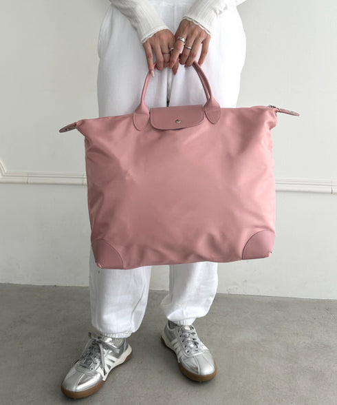 大容量 無地トラベルボストンバッグ トートバッグ ショルダーバッグ | WR1231032 | ピンク