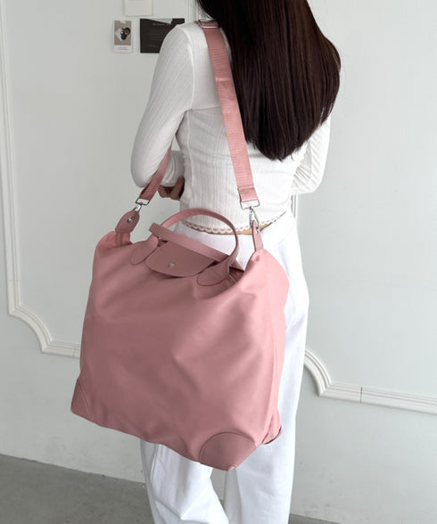 大容量 無地トラベルボストンバッグ トートバッグ ショルダーバッグ | WR1231032 | ピンク