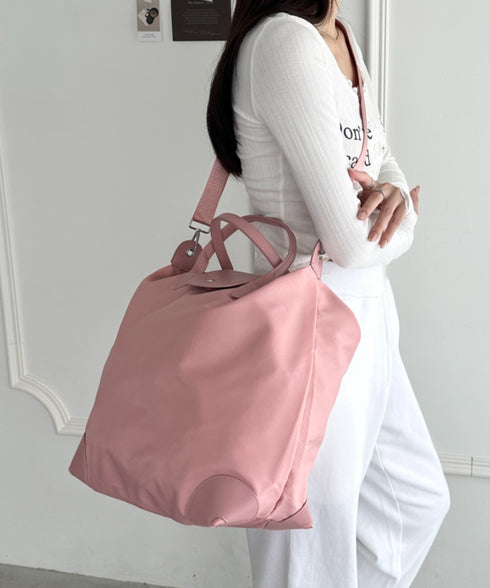 大容量 無地トラベルボストンバッグ トートバッグ ショルダーバッグ | WR1231032 | ピンク