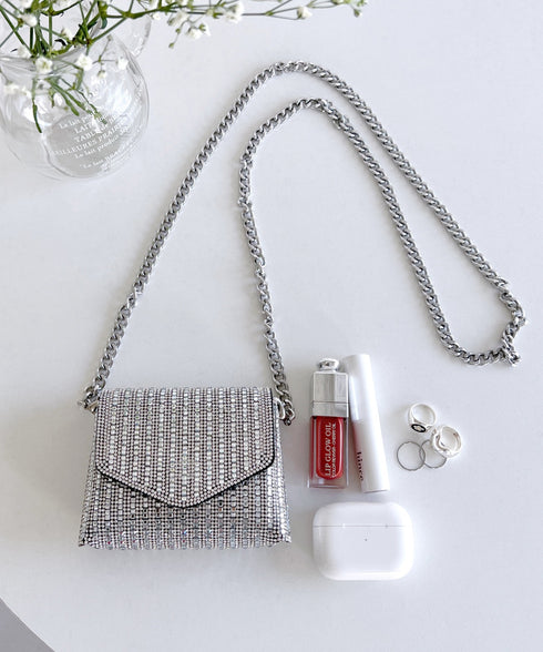 マイクロミニ キラキラチェーンショルダーバッグ | MD1231015 | シルバー
