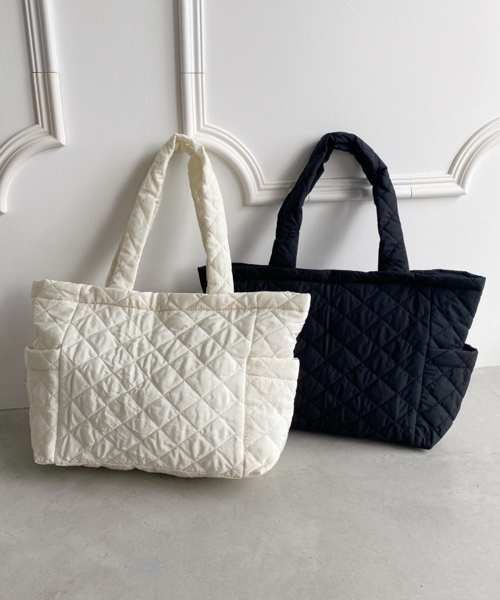 A4サイズ収納可】キルティングトートバッグ マザーズ トラベルバッグ