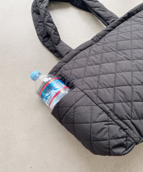 【A4サイズ収納可】キルティングトートバッグ マザーズ トラベルバッグ | MD1231020 | ブラック