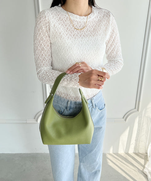 合成皮革 ワンハンドルバッグ | MD1231022 | グリーン