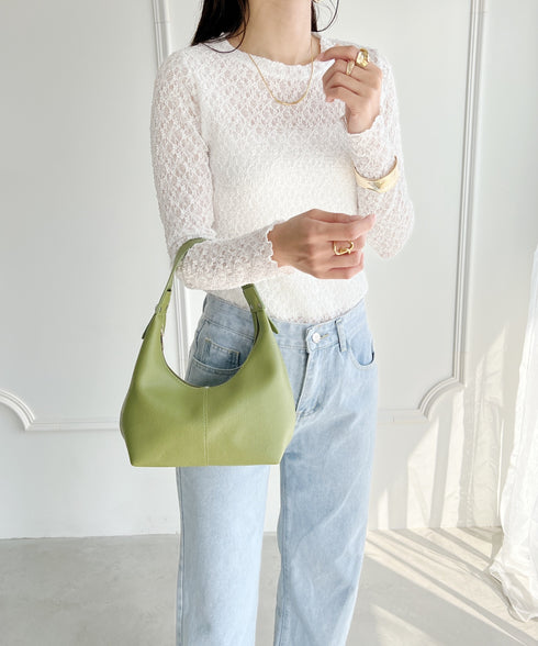 合成皮革 ワンハンドルバッグ | MD1231022 | グリーン