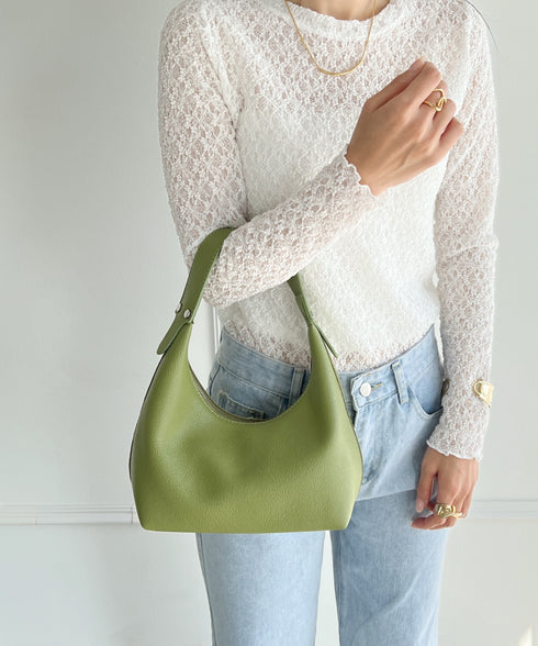 合成皮革 ワンハンドルバッグ | MD1231022 | グリーン