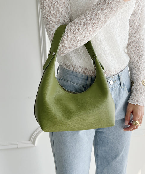 合成皮革 ワンハンドルバッグ | MD1231022 | グリーン