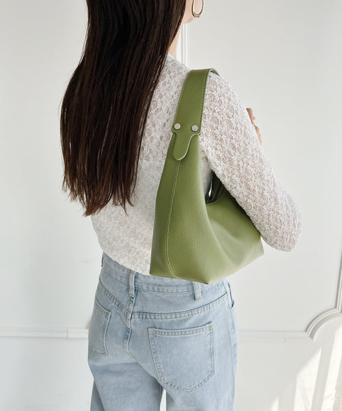 合成皮革 ワンハンドルバッグ | MD1231022 | グリーン