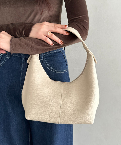 合成皮革 ワンハンドルバッグ | MD1231022 | グレイッシュベージュ