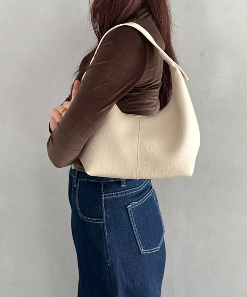 合成皮革 ワンハンドルバッグ | MD1231022 | グレイッシュベージュ