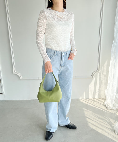 合成皮革 ワンハンドルバッグ | MD1231022 | グリーン